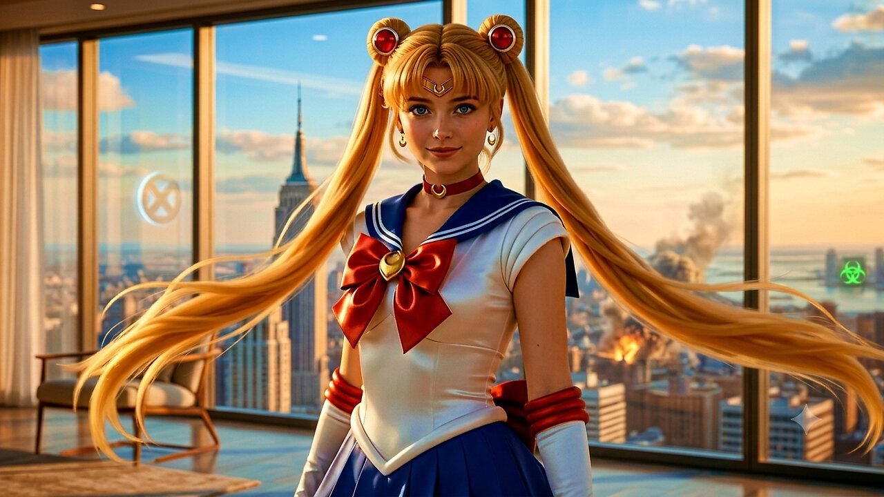 ⭐Cosplay - Usagi Tsukino from Sailor Moon Model Curvy Beauty Girl Viral Animation AI