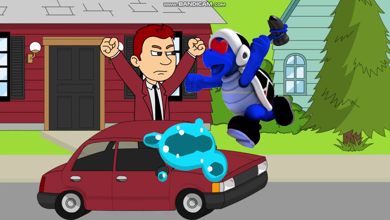 Dark Hammer Bro Throws A Water Balloon At Mr. Dallas Car/Grounded