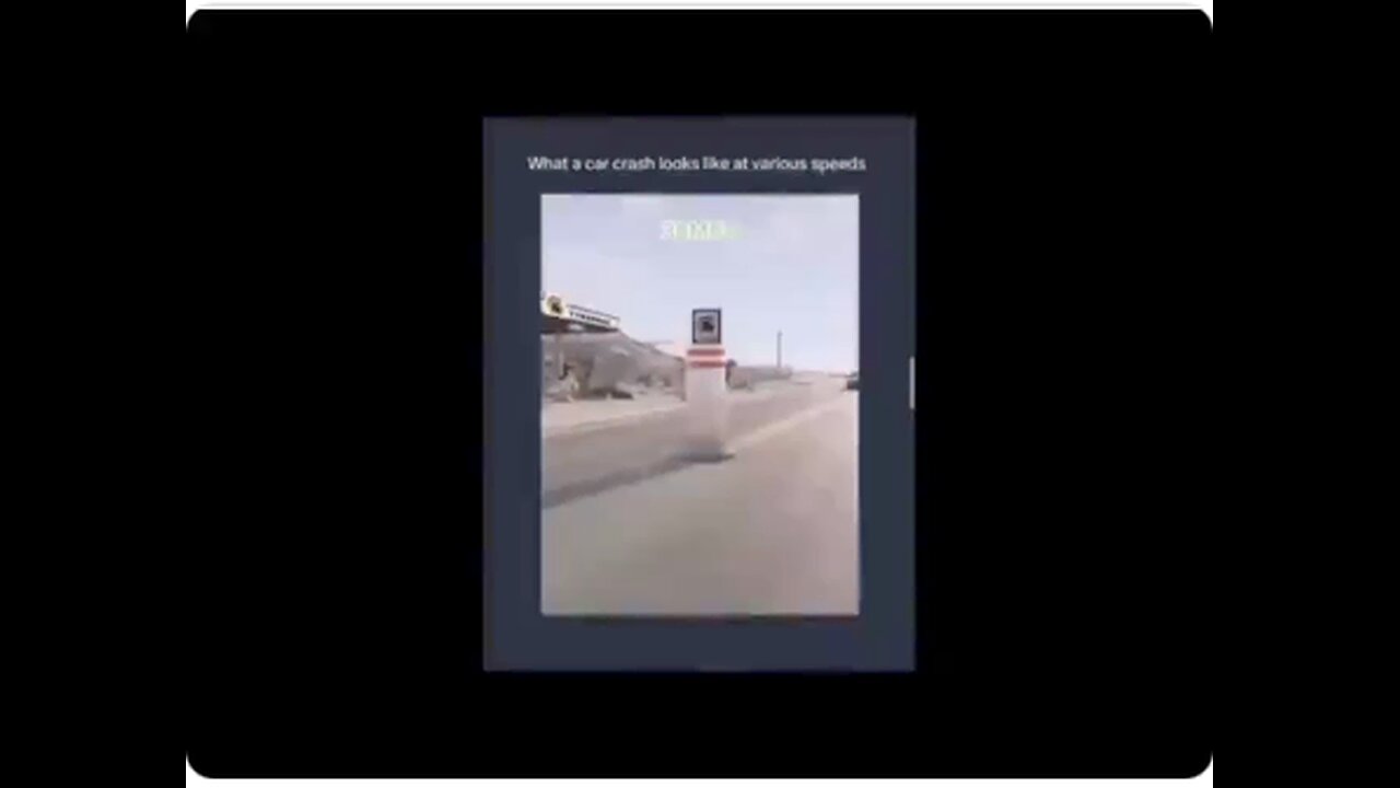 The same car crash videoed at ever increasing speeds. (30mph to 260mp) OUCH!