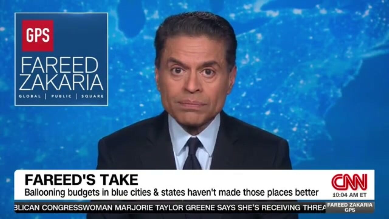Fareed Zakaria Belatedly Sees The Blindingly Obvious: Democrats Policies CAUSE Affordability Crisis