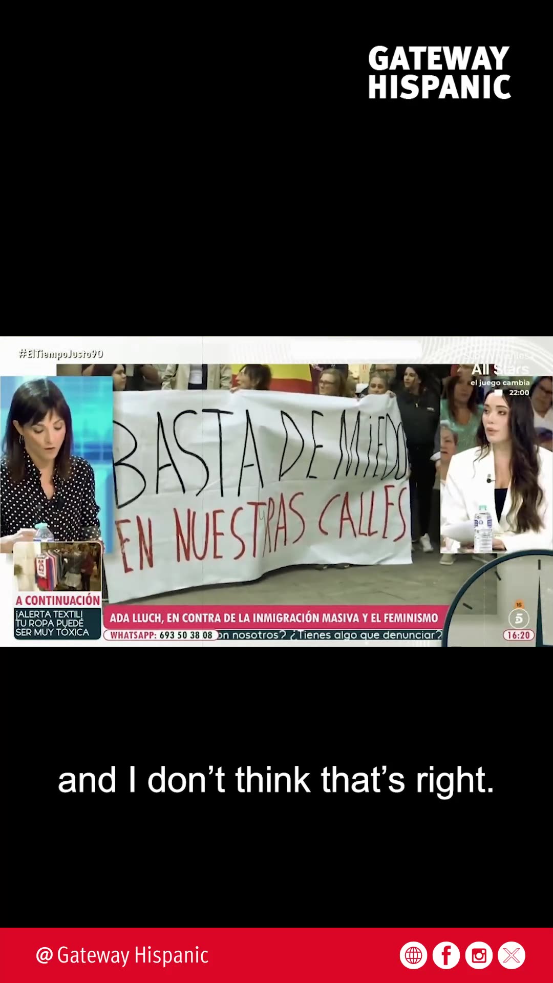 Ada Lluch, silenciada tras abandonar el feminismo y apoyar a Trump