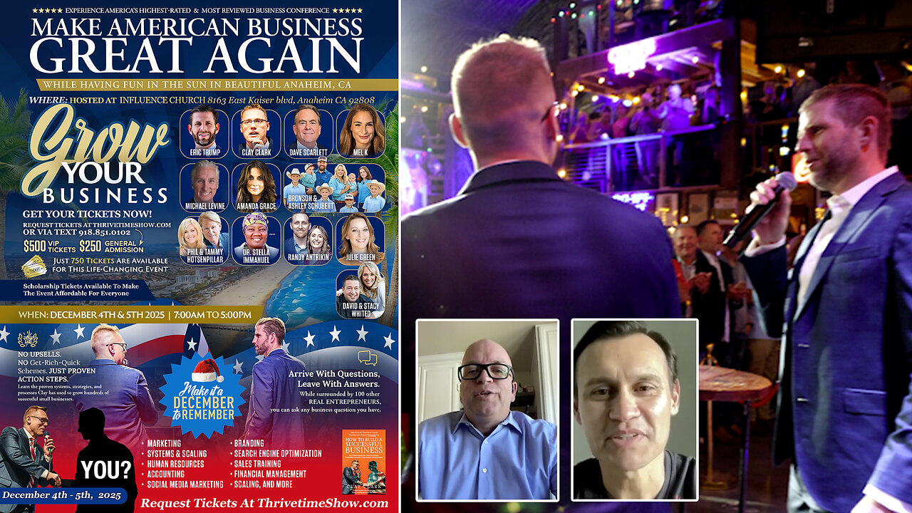 Intention | The Power of Being Intentional About Implementing Proven Processes & Systems + 3 Clay Clark Client Success Stories + Join Eric Trump At Clay Clarks Dec. 4-5 ThrivetimeShow.com Anaheim Business Conference