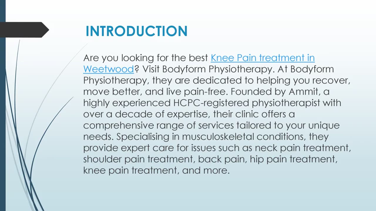Best Knee Pain treatment in Weetwood