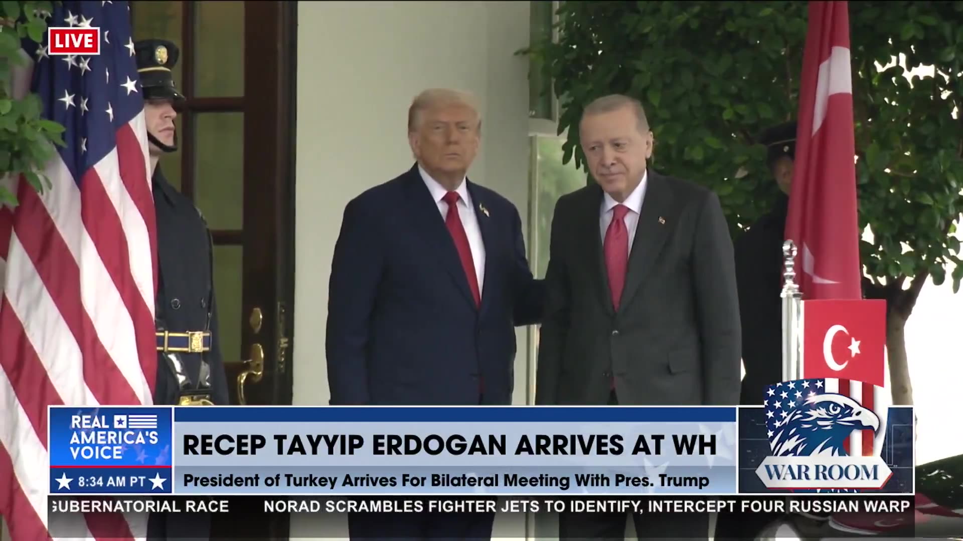 POTUS WELCOMES TURKEYS PRESIDENT & CHARGING ANTIFA