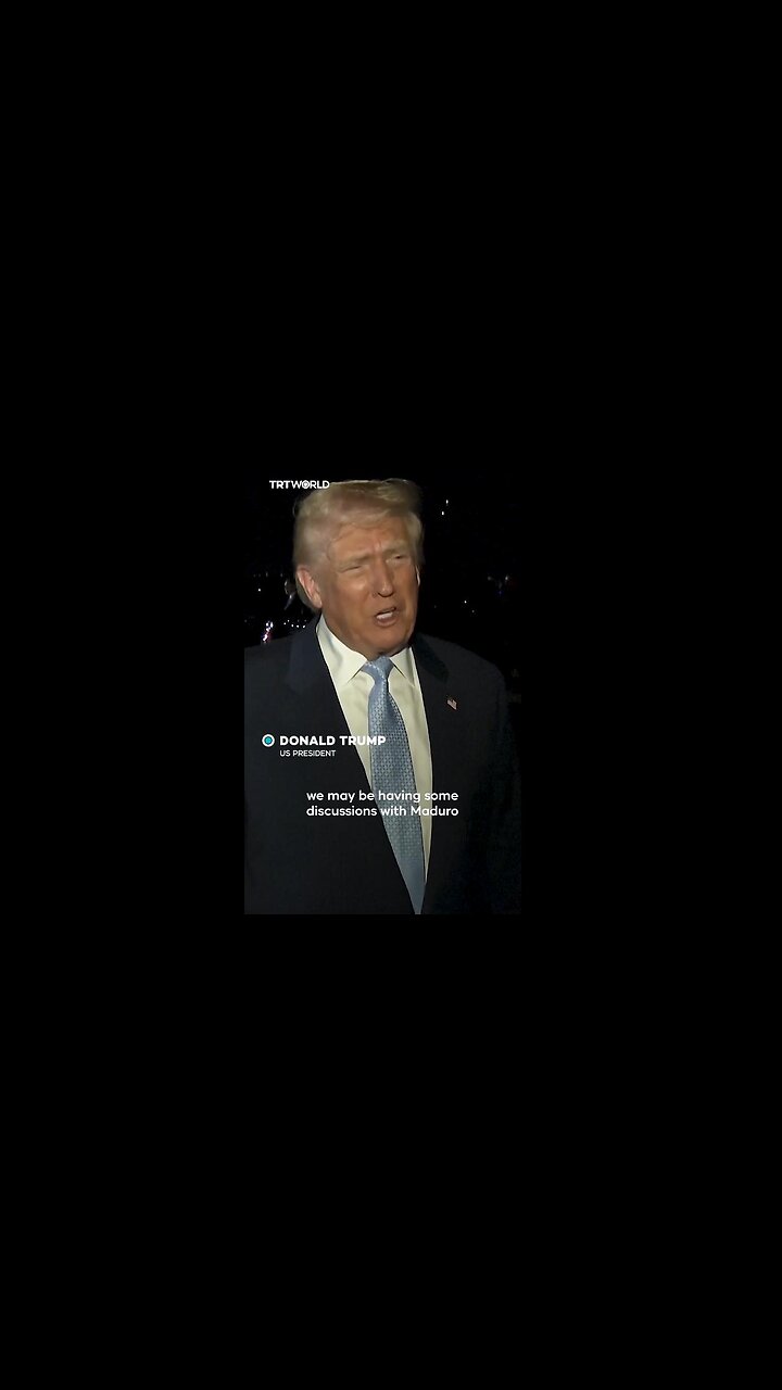 President Trump said on Nov 16th, he could have discussions w/ Venezuelan leader Caribbean Maduro ~ TRT World
