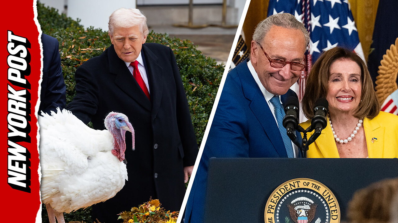 Trump roasts Chuck & Nancy with Thanksgiving turkey pardon joke