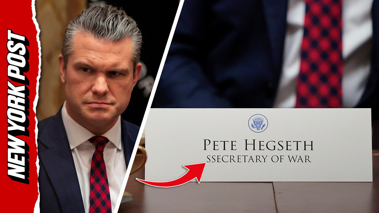 Viewers spot extra S in Pete Hegseths ssecretary of war nameplate