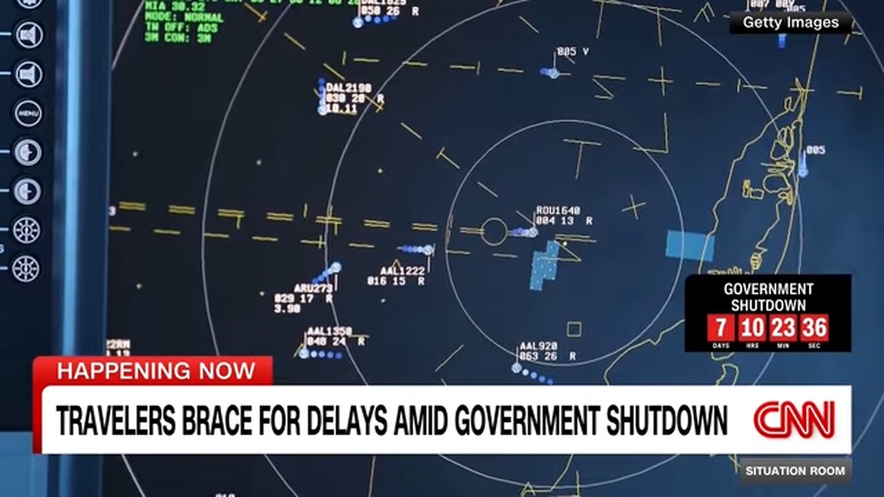 Widespread airport delays amid government shutdown
