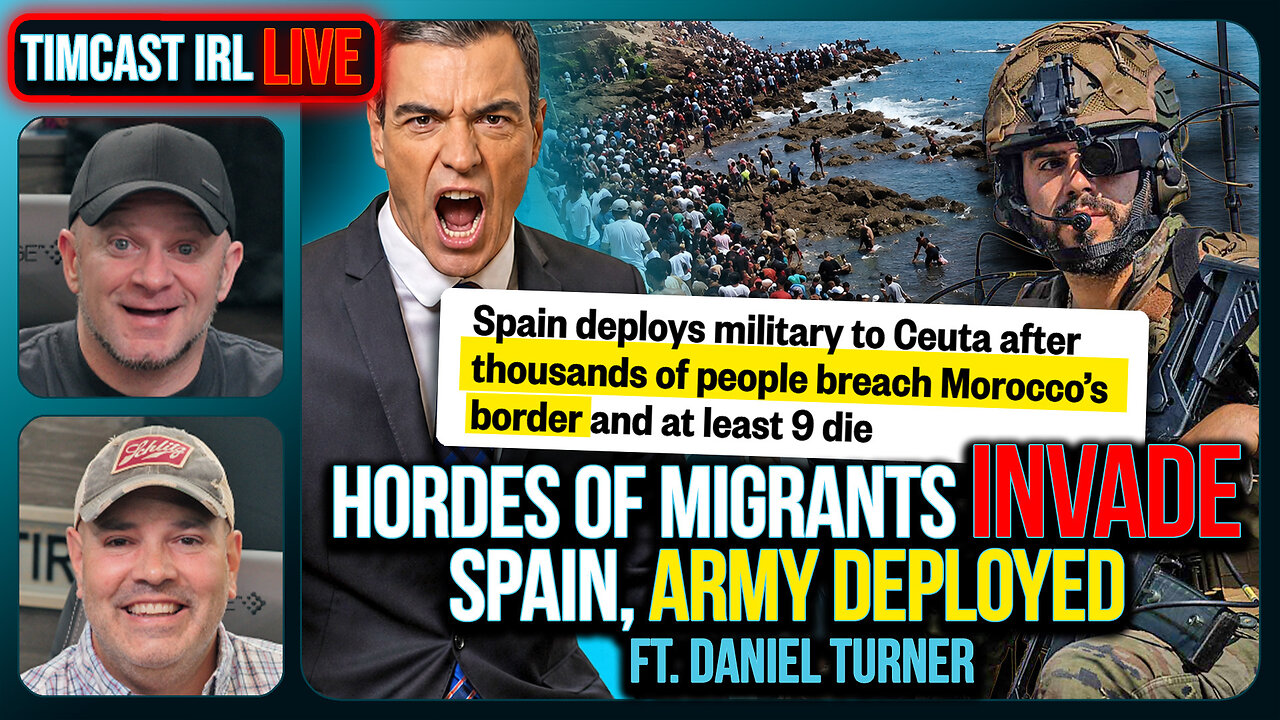 Hordes of Migrants INVADE Spain, Army Deployed | Timcast IRL