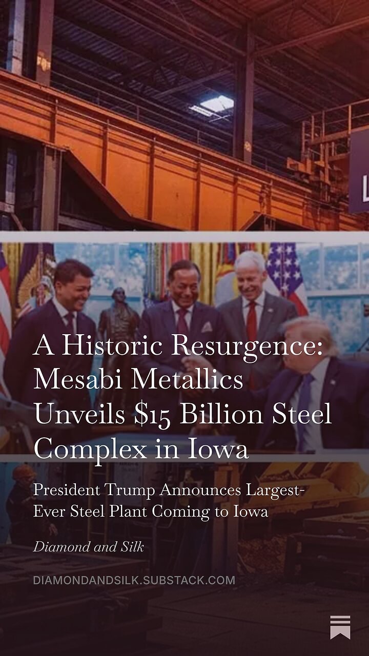 Historic $15B Steel Plant Announced for Iowa: Americaโs Largest Manufacturing Comeback thumbnail