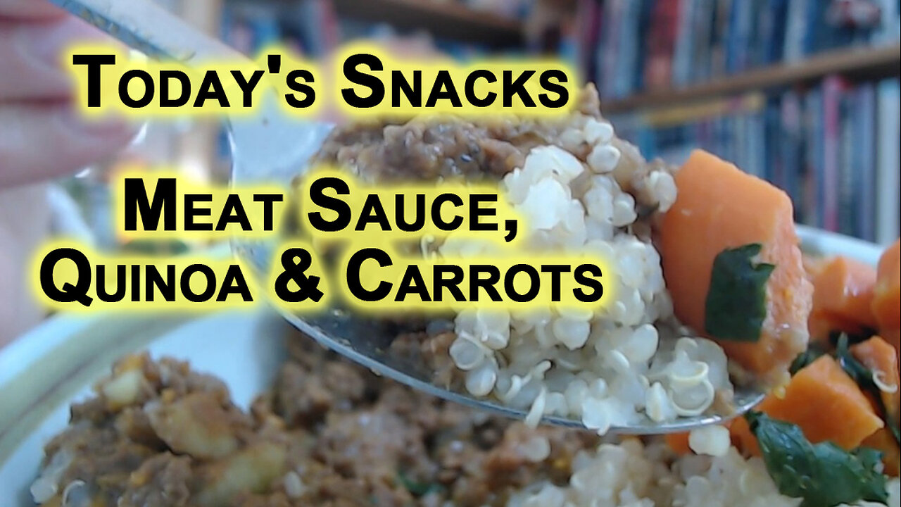 Todays Snacks: Meat Sauce with Quinoa and Carrots [ASMR Food Eating]
