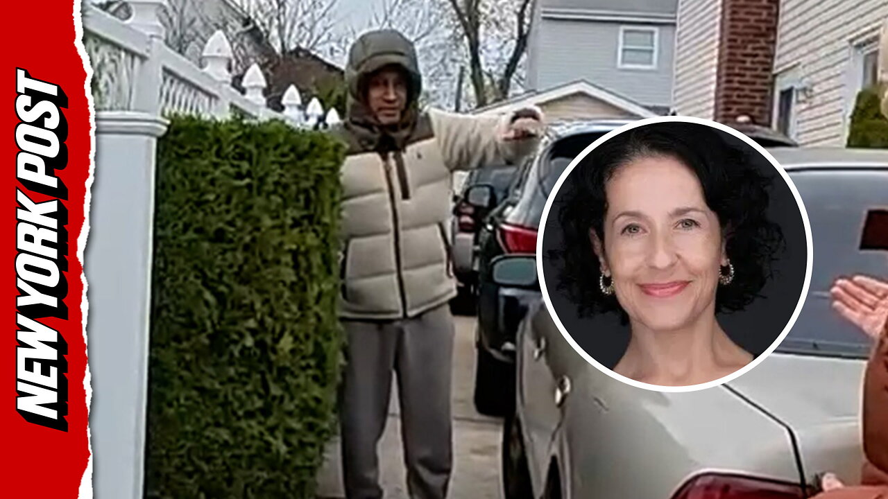 An unidentified man outside the Huntington home of 83-year-old Maria Delgado says he is proud of her