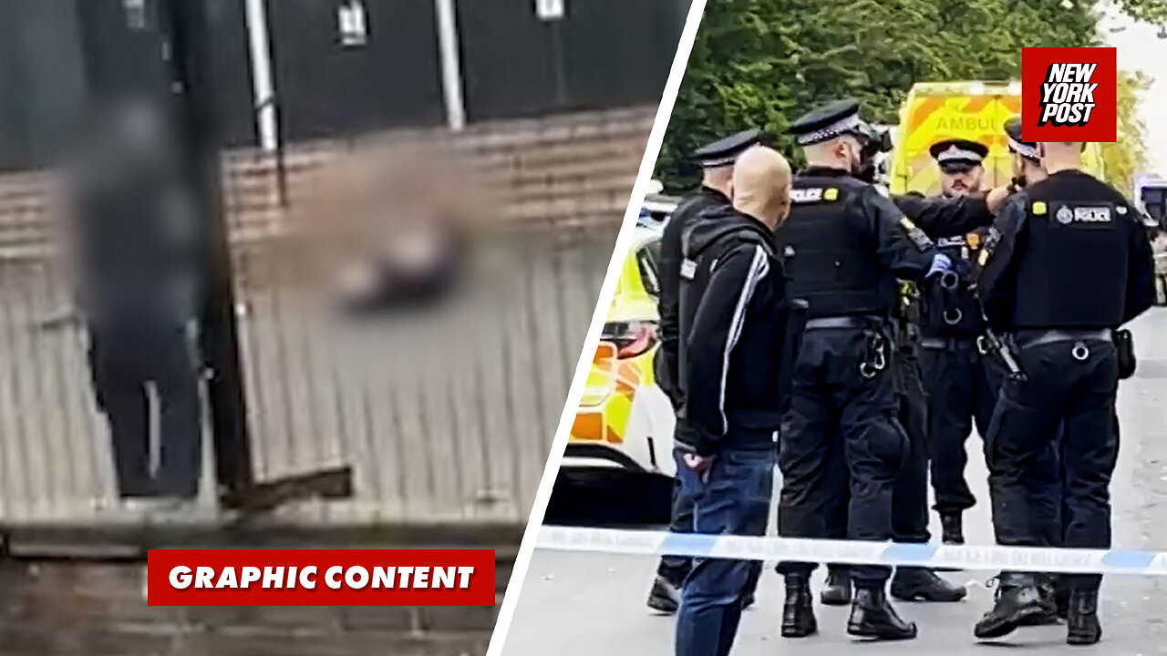 He has a bomb: Shocking video shows chaos after UK synagogue stabbing and car attack