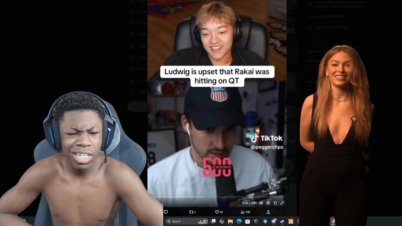 Ludwig Gets Mad After Rakai Compliments QTCinderellas Looks