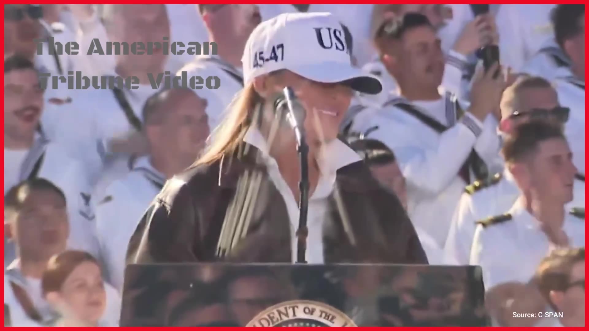 Navy Sailors Shower Melania With Love During Speech, Hooyah Navy!