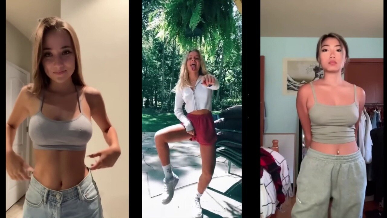 No Bra Tiktok challenge ❤️‍ClipchampGirls 2025