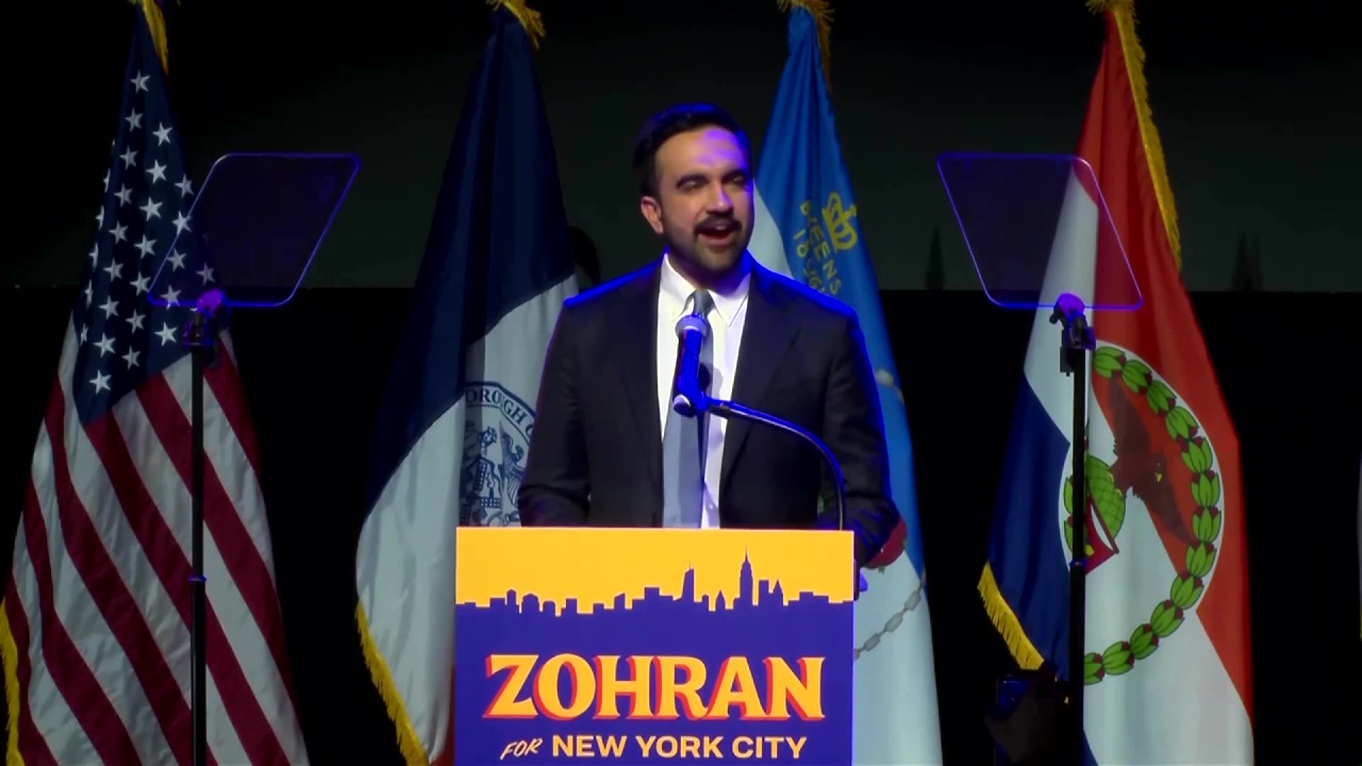 Zohran Mamdani tells Trump turn the volume up in victory speech