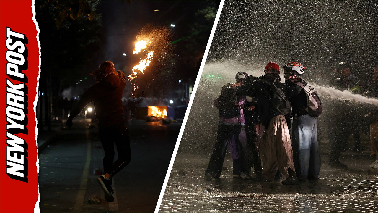Protesters hurl molotov cocktails at police demanding Albanian PM's resignation thumbnail