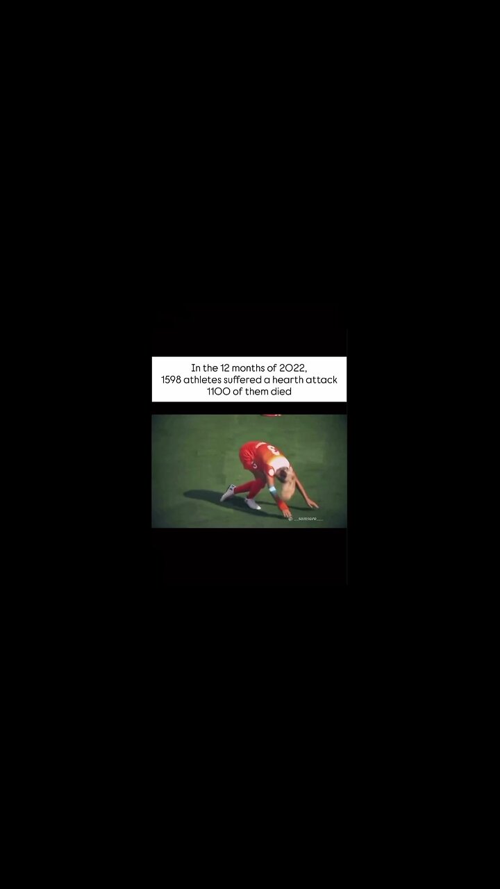 In 12 months of 2022, 1598 athletes suffered heart attack, 1100 & COVID SHOTS LIKELY CAUSE! Nuremberg soon???