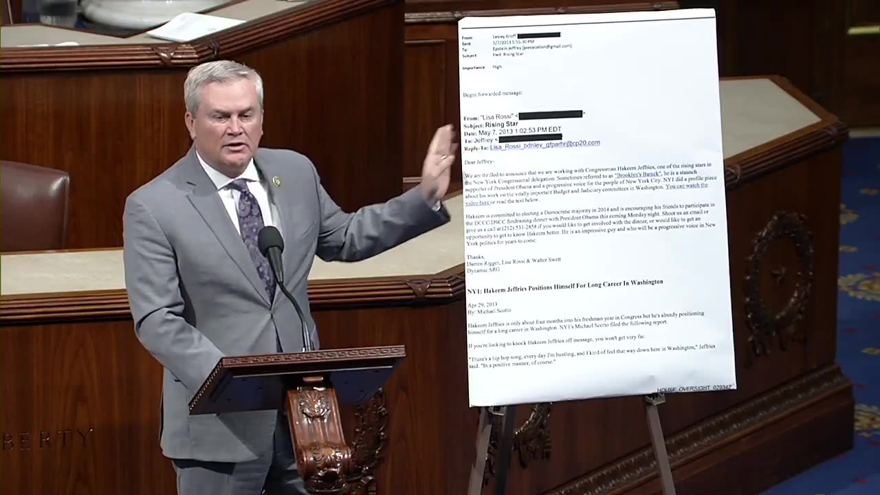 🔥Chairman Comer drops NUKE on the House Floor dismantled Jeffries lies!