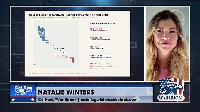 NATALIE WINTERS: Anonymous Chinese Entity Purchased Land Near Key U.S. Naval Air Base Without CFIUS Review