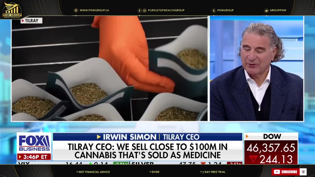 Interview: Tilrays CEO Irwin Simon Joins Fox Business