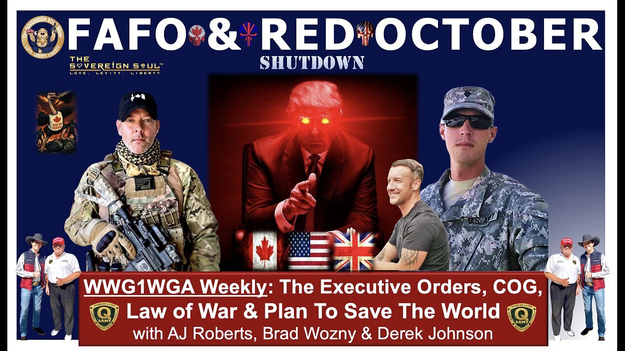 Trumps RED OCTOBER, Q 10 Days Darkness = Military Tribunals?! Derek Johnson, AJ Roberts, Brad Wozny