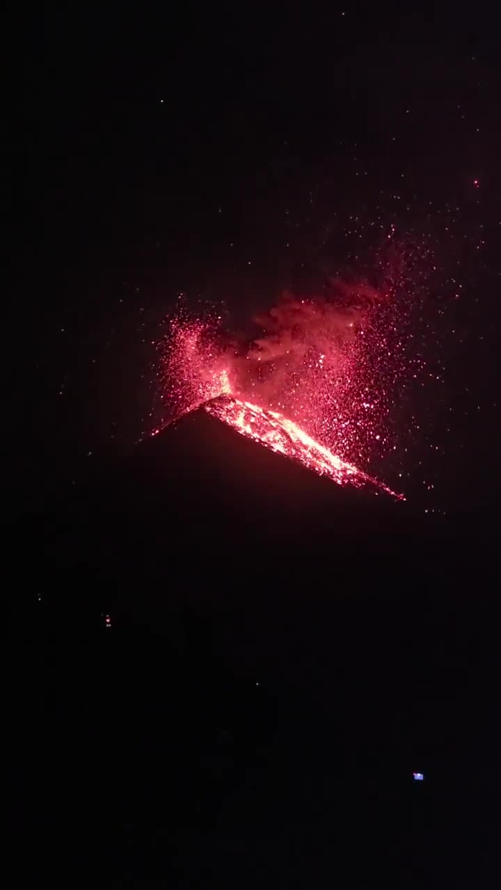 Incredible Lightning strike on top of Guatemala Volcano
