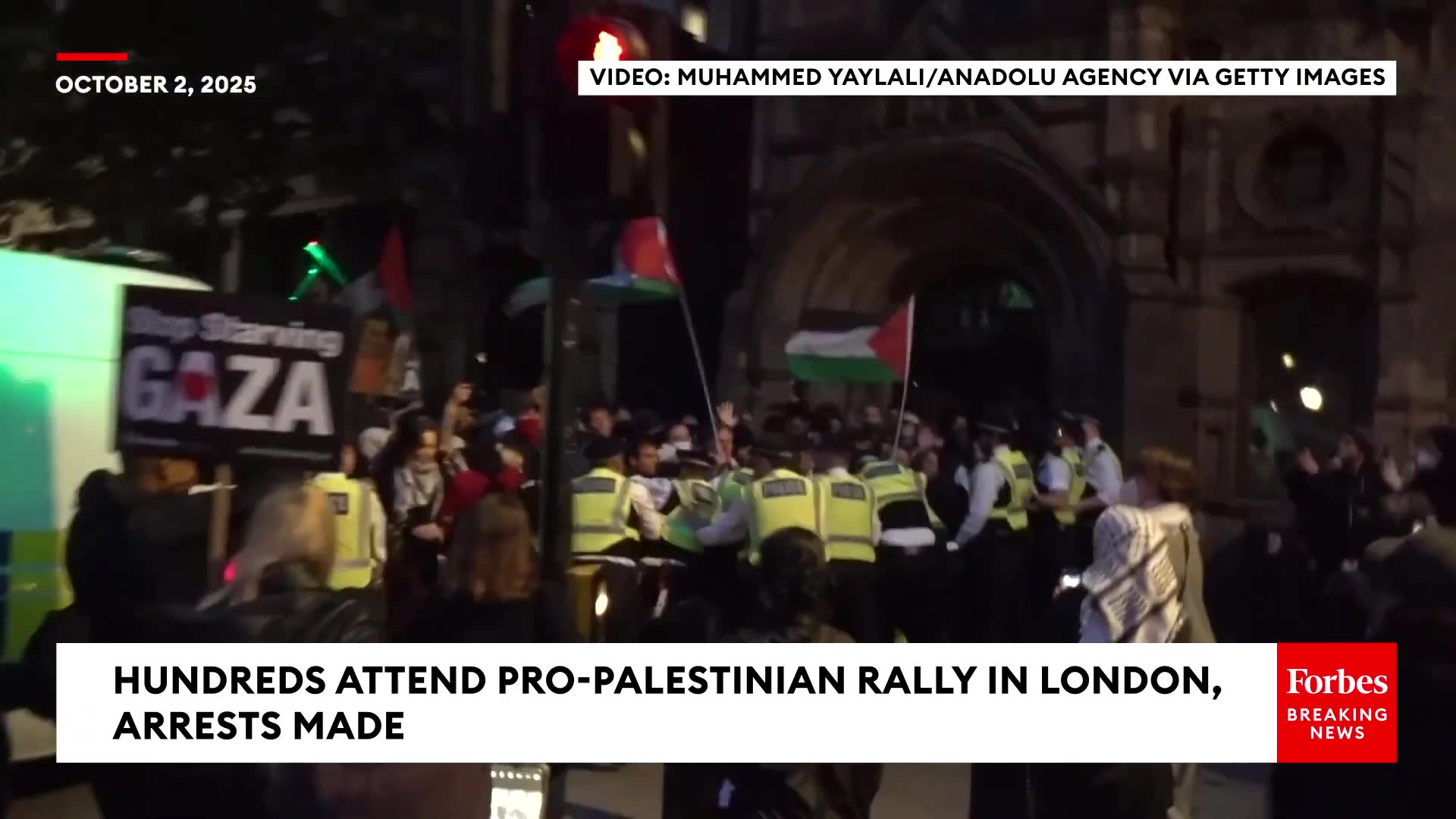 ⚡ Police Clash with Protesters at Pro-Palestinian Rally In London
