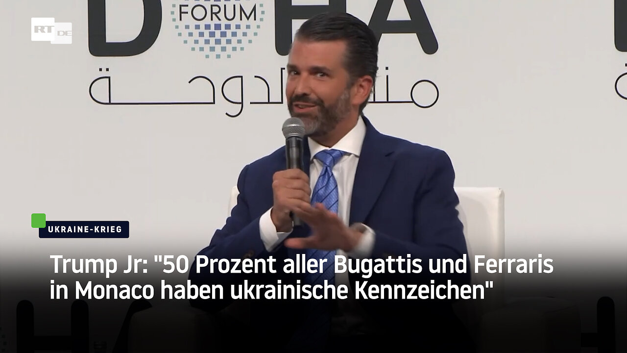 Trump Jr: 50 Prozent aller Bugattis und Ferraris in Monaco haben ukrainische Kennzeichen