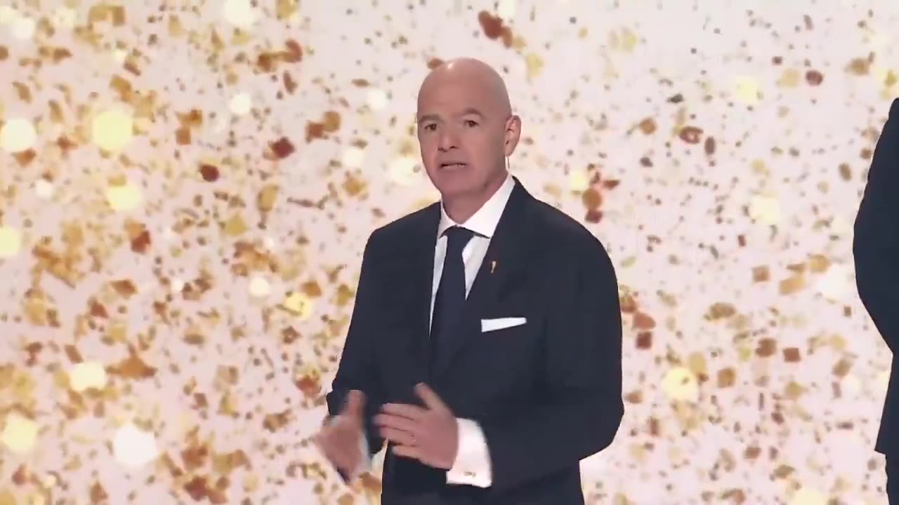 Please welcome the very first winner of the FIFA Peace Prize — the 45th and 47th