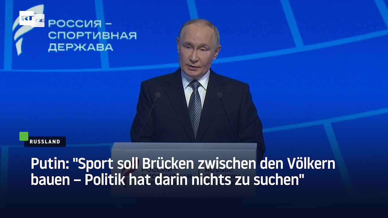 Sport soll Brücken zwischen den Völkern bauen – Politik hat darin nichts zu suchen