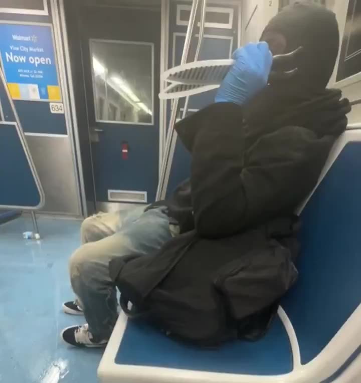 Armed black on train