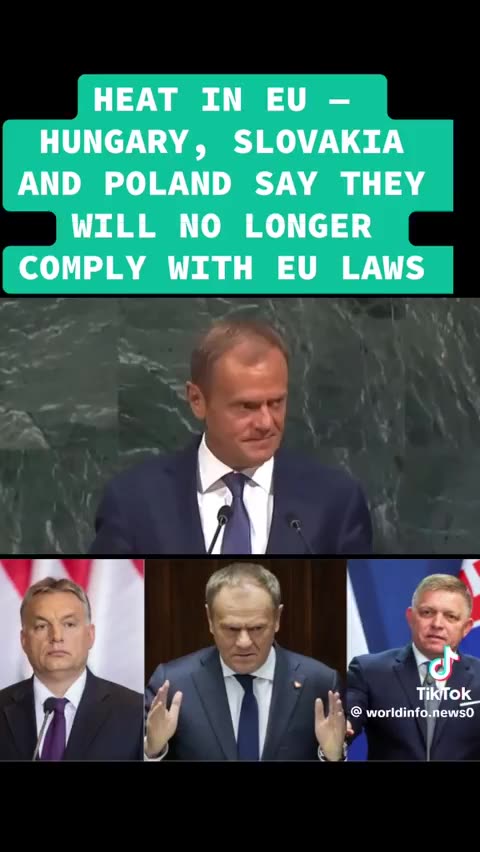 Hungary, Slovakia And Poland Say They Will No Longer Comply With EU Laws 👏🏻