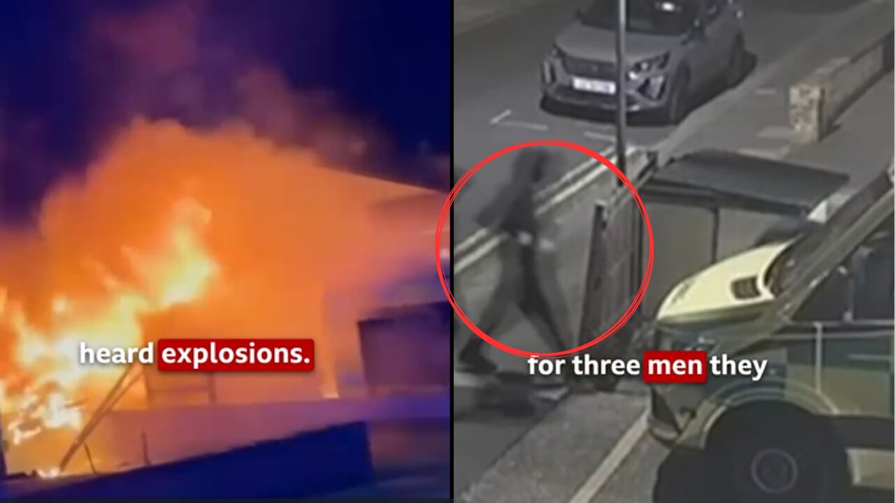 CCTV Footage Shows Arson Attack On Jewish Charity Ambulances