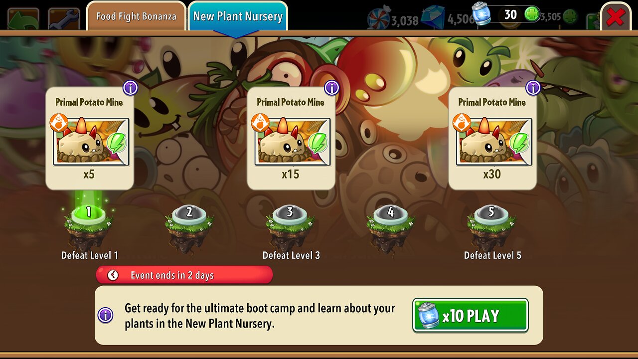 Plants vs Zombies 2 - Plant Nursery - Primal Potato Mine - December 2025