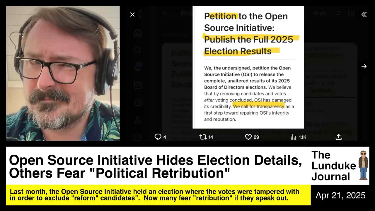 Open Source Initiative Hides Election Details, Others Fear Political Retribution