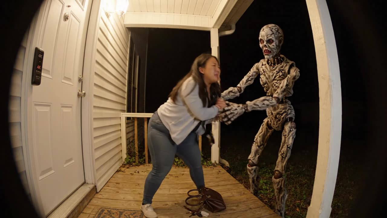 😱 Woman Caught on Doorbell Camera! Funny Girls Scary Pranks - Viral Video - Curvy Girl Model