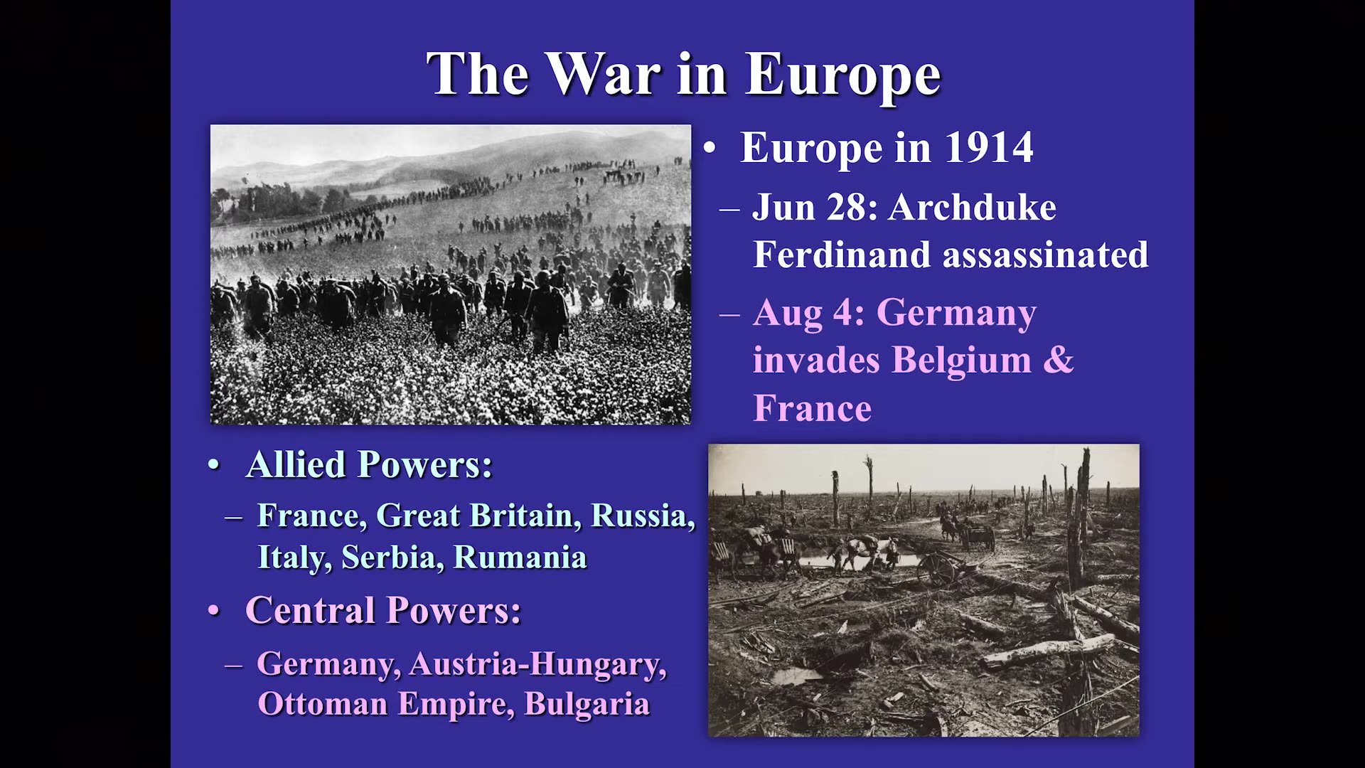 Americas Entrance into WWI