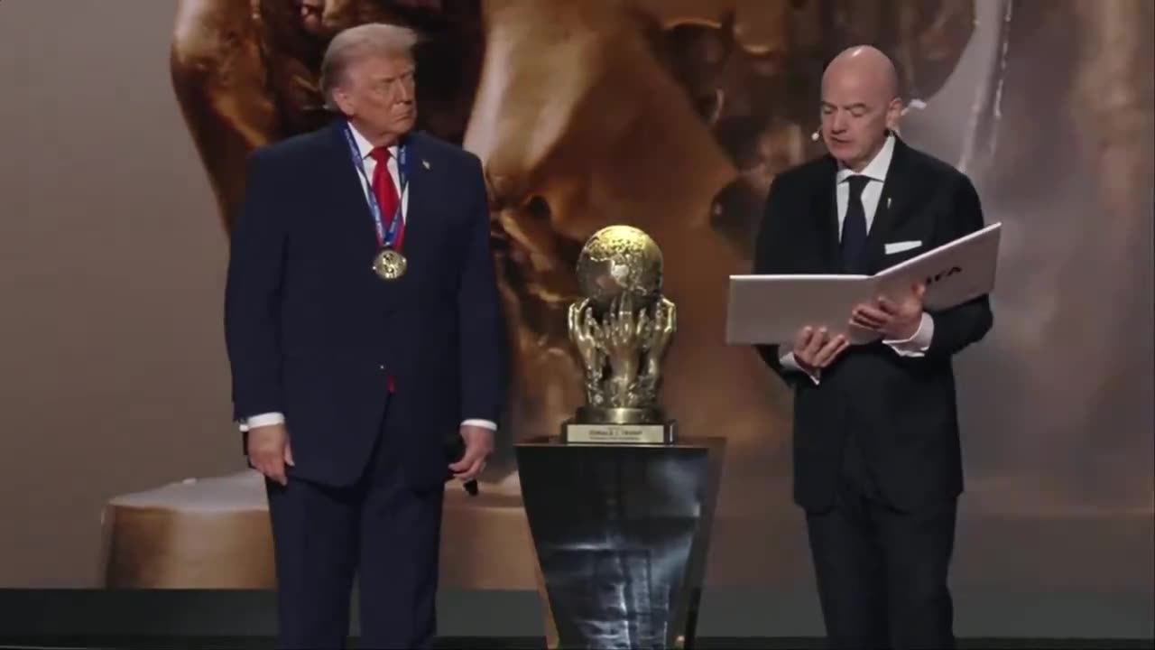 FIFA President just gave President Trump the very first FIFA Peace Prize