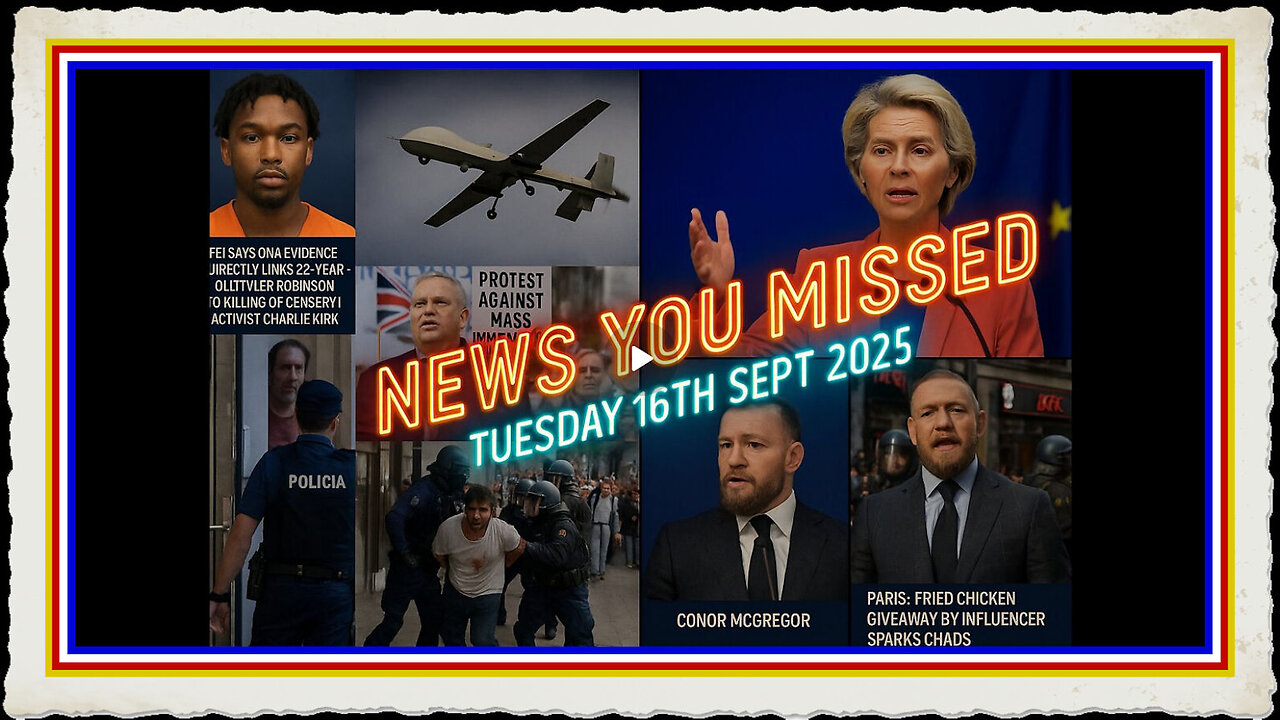 NEWS U MISSED WITH PAUL BROOKER WARREN THORNTON TUESDAY 16TH SEPTEMBER 2025