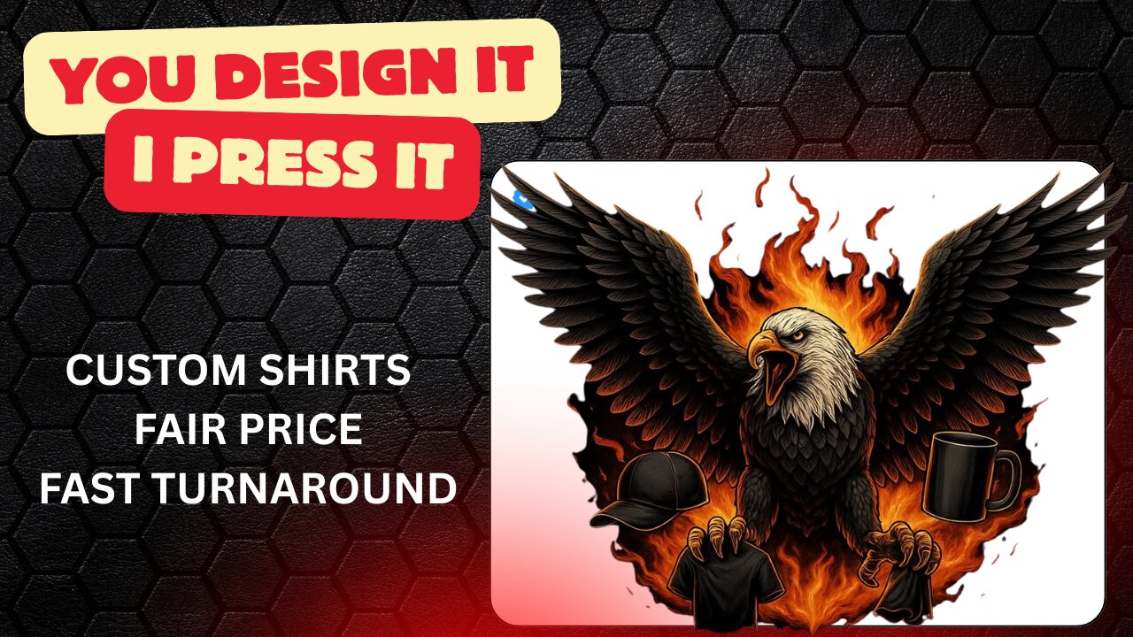 Screaming Eagle ts - You Imagine It, I Press It! - $20 Plus Shipping