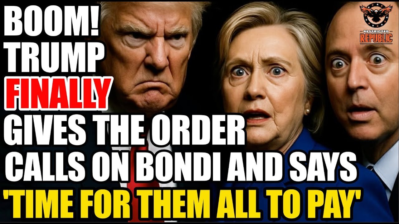 BOOM! Trump FINALLY Gives the Order! Calls Directly on Bondi and Says Time for Them ALL to Pay!