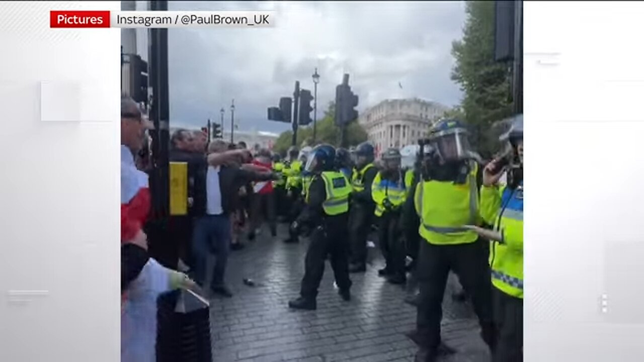 Skys Martin Brunt reports from Unite the Kingdom rally