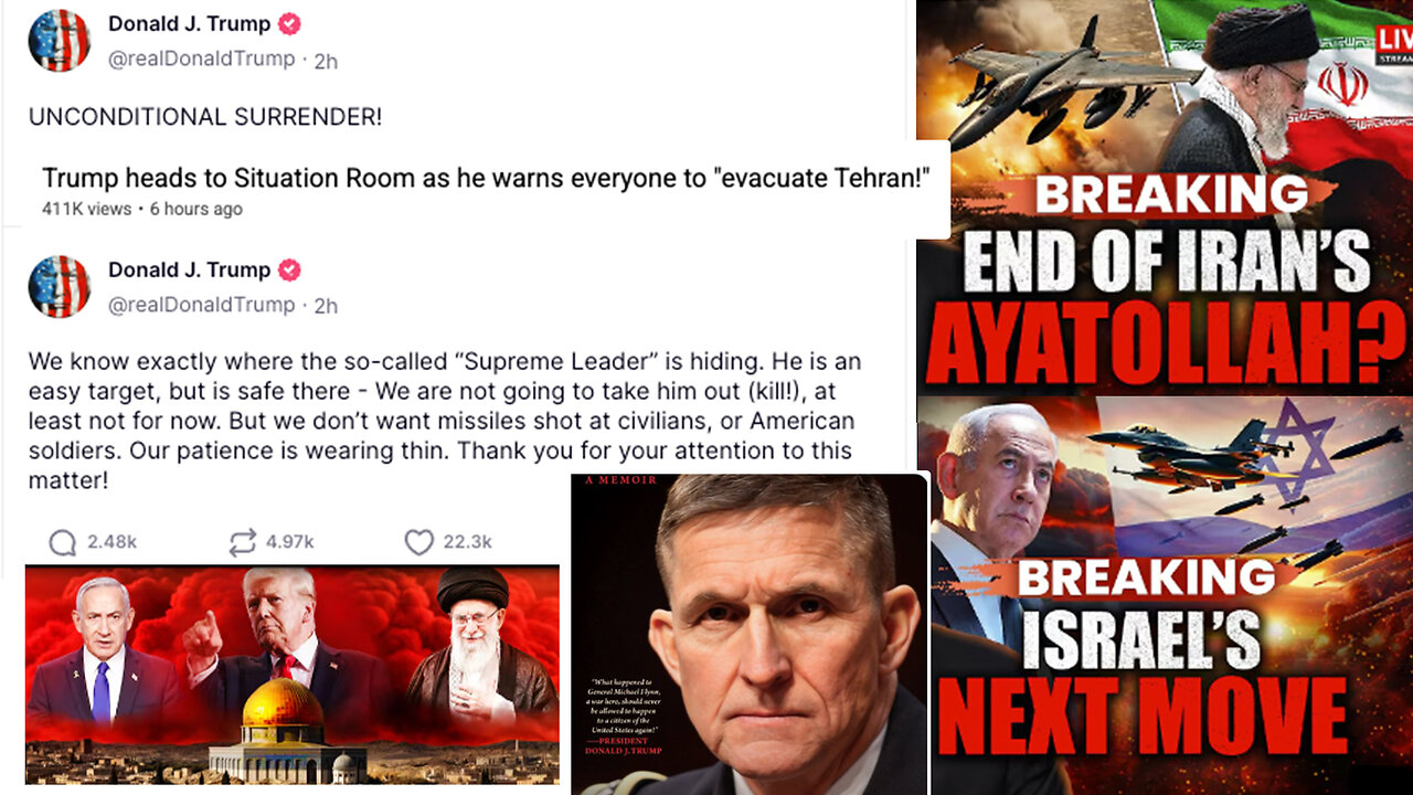 General Flynn | URGENT The Israel & Iran Conflict UPDATES “UNCONDITIONAL SURRENDER!...We know exactly where the so-called “Supreme Leader” is hiding.” - President Trump (6/17/2025) + Is the U.S. $136 Trillion In Debt?