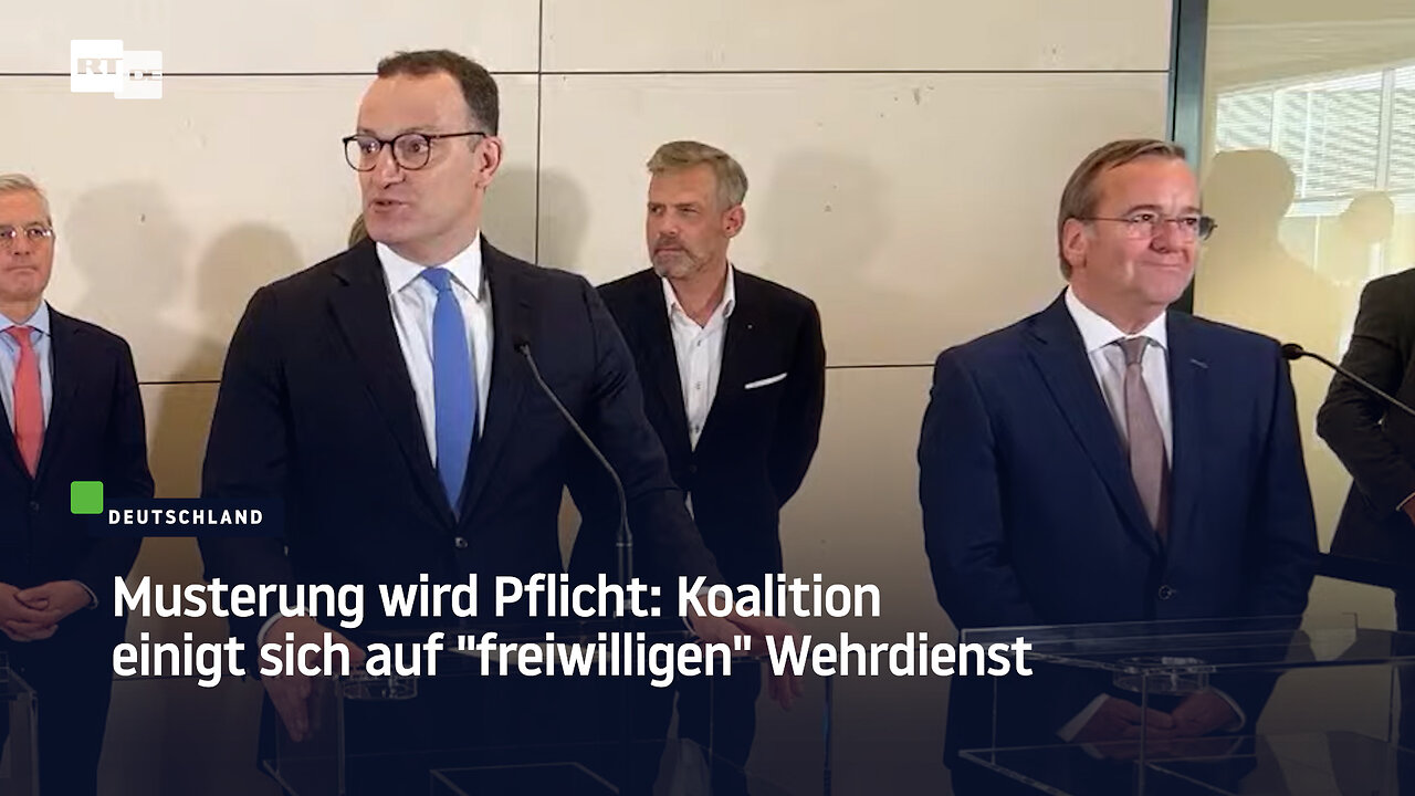 Musterung wird Pflicht: Koalition einigt sich auf freiwilligen Wehrdienst