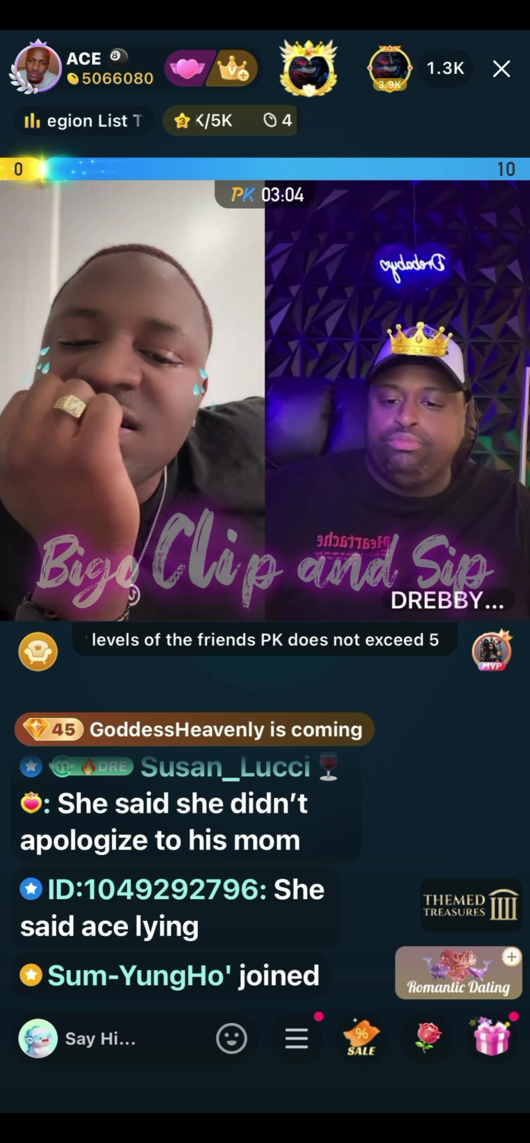 Ace goes live contemplating if he should expose TomiKay 10/18/25 #bigoclipandsip