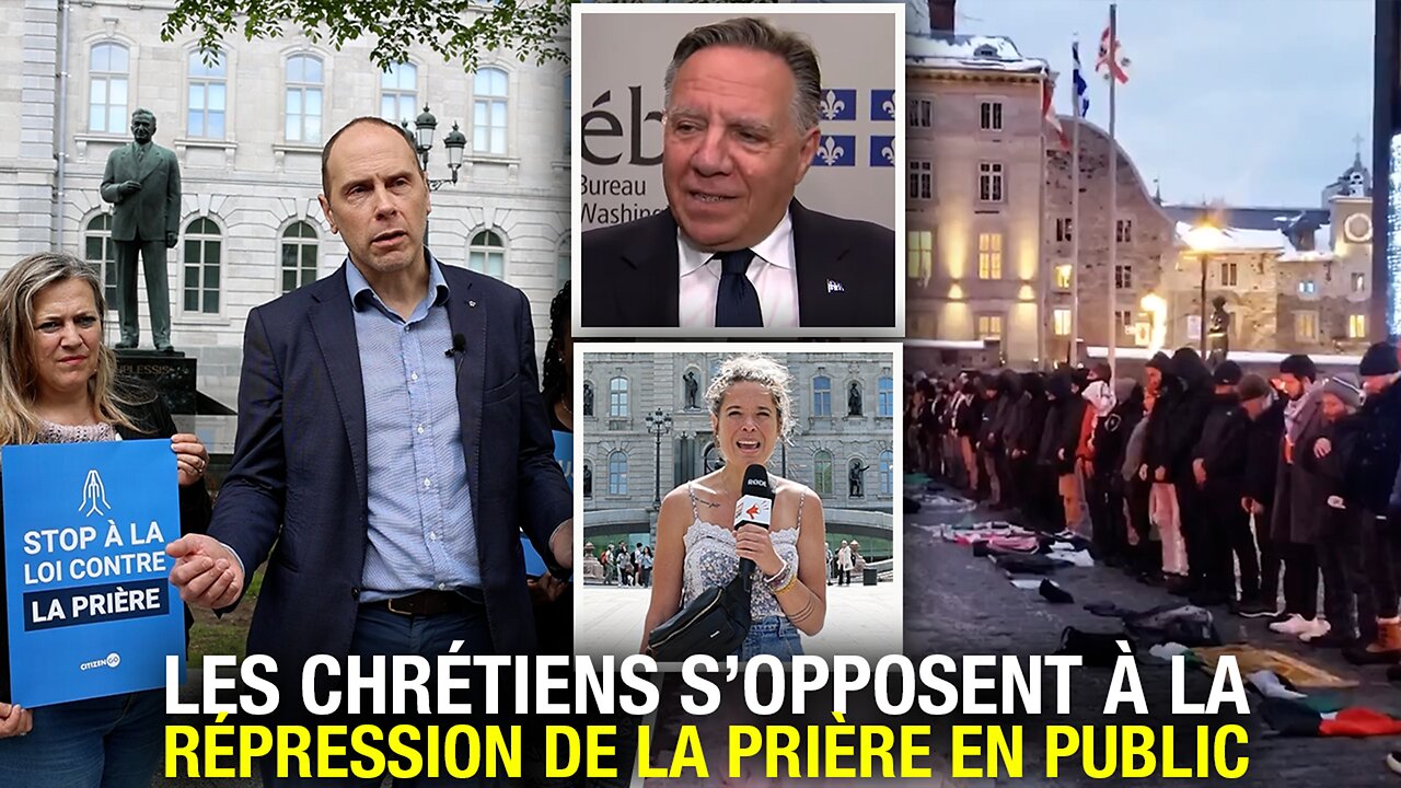 Présence policière lors dune pétition chrétienne contre linterdiction de prier