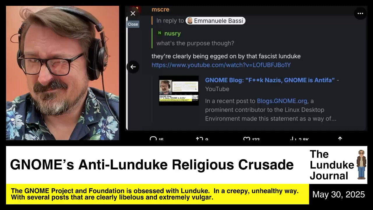 GNOMEs Anti-Lunduke Religious Crusade