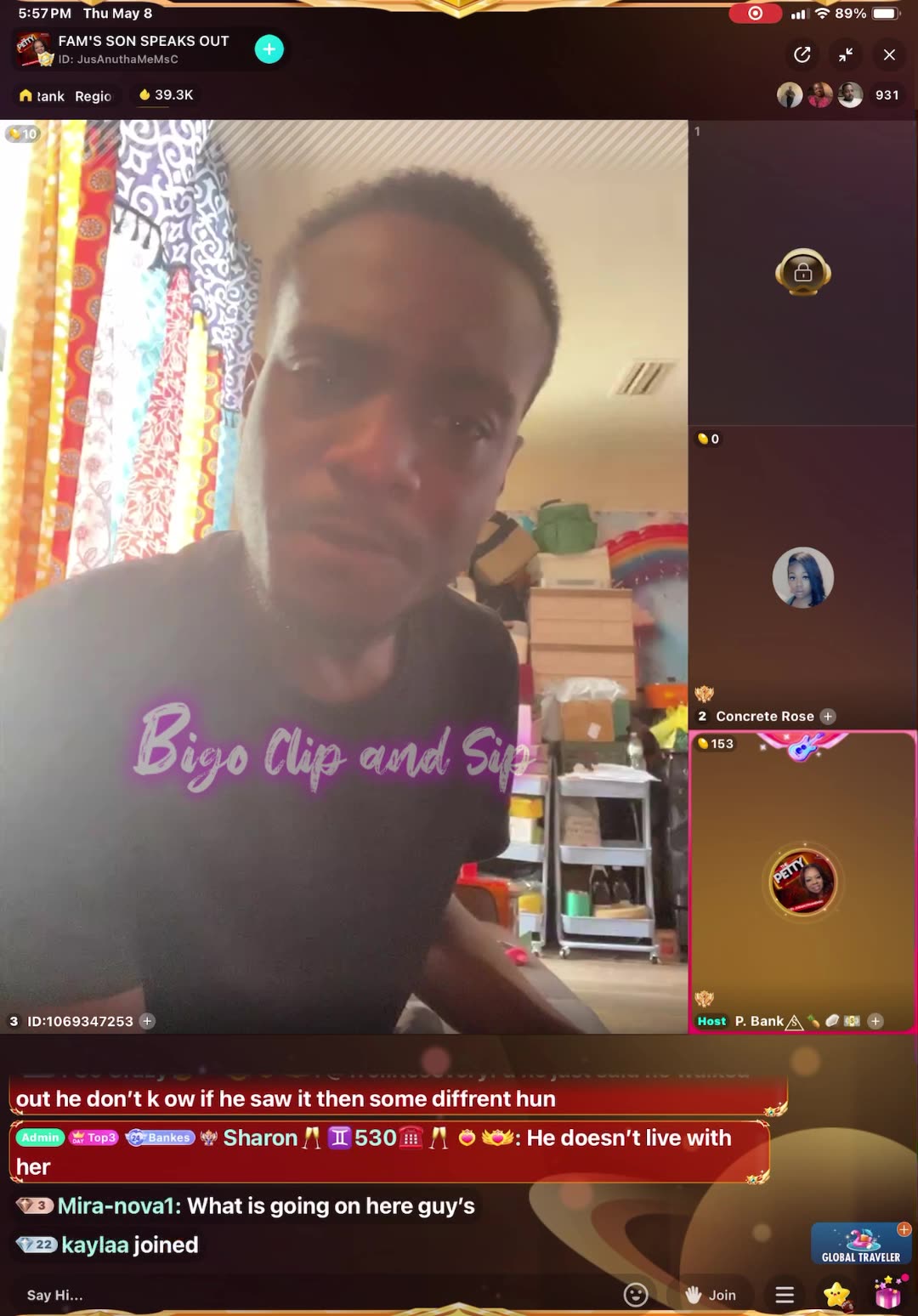 FamGoNaturals son talks with Petty Banks about her arrest n hospitalization 5/8/25 #bigoclipandsip